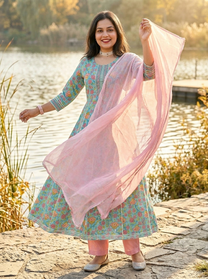 Girl With Dreams-  Frock style Suit Set