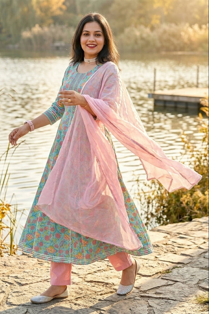 Girl With Dreams-  Frock style Suit Set