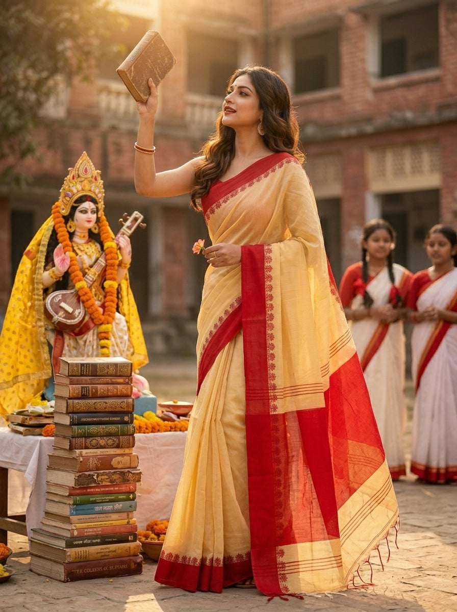 Sharad Roop(শারদরূপ) Khadi Cotton Saree