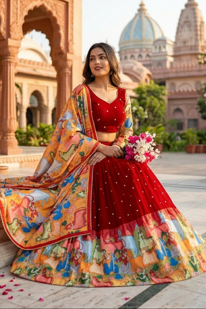 Raas Rangini Georgette Lehenga