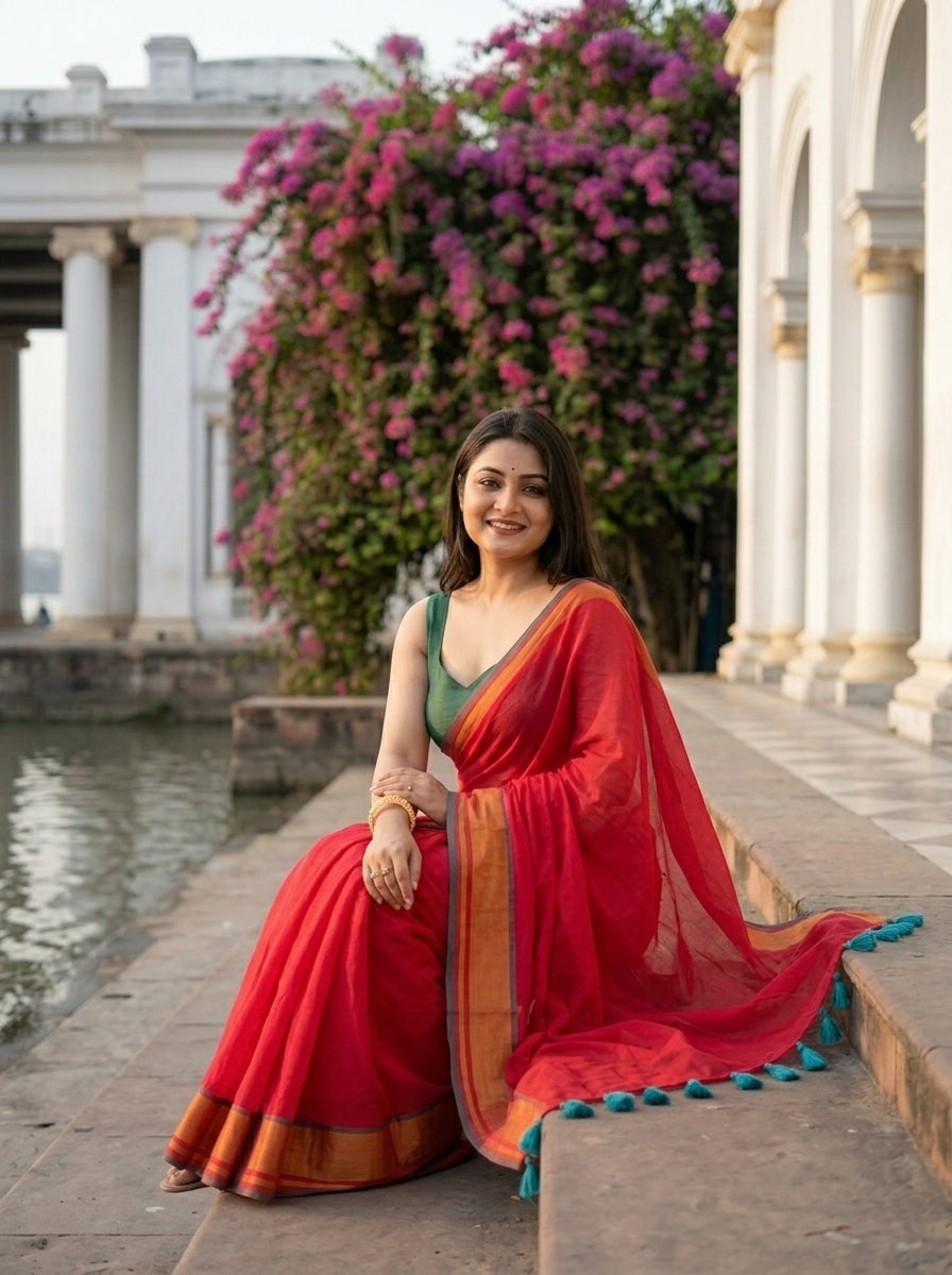 Ruby Riwaayat Mul Cotton Saree