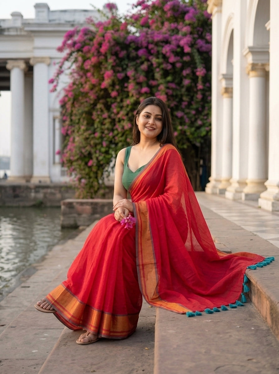 Ruby Riwaayat Mul Cotton Saree
