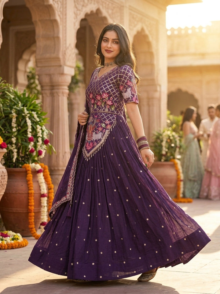 Flame of Grace Silk Lehenga