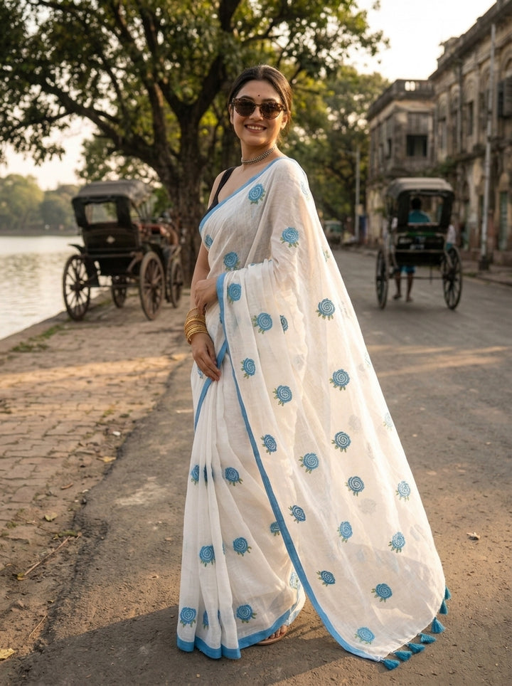 Sunrose Elegance Mul Cotton Saree