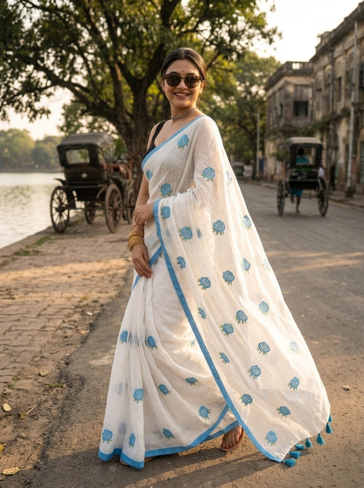 Sunrose Elegance Mul Cotton Saree