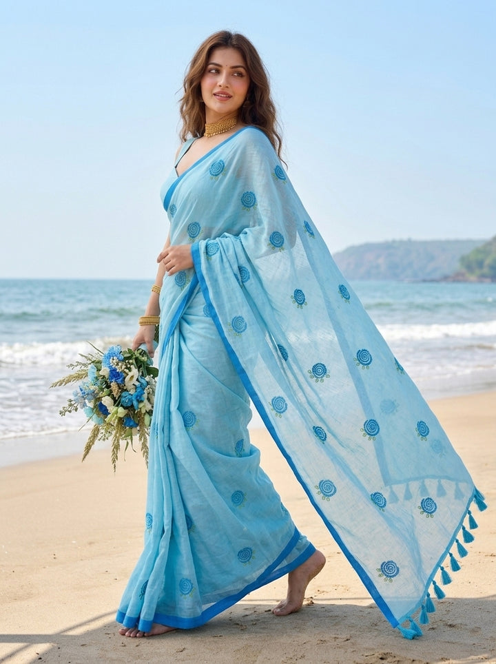 Sunrose Elegance Mul Cotton Saree