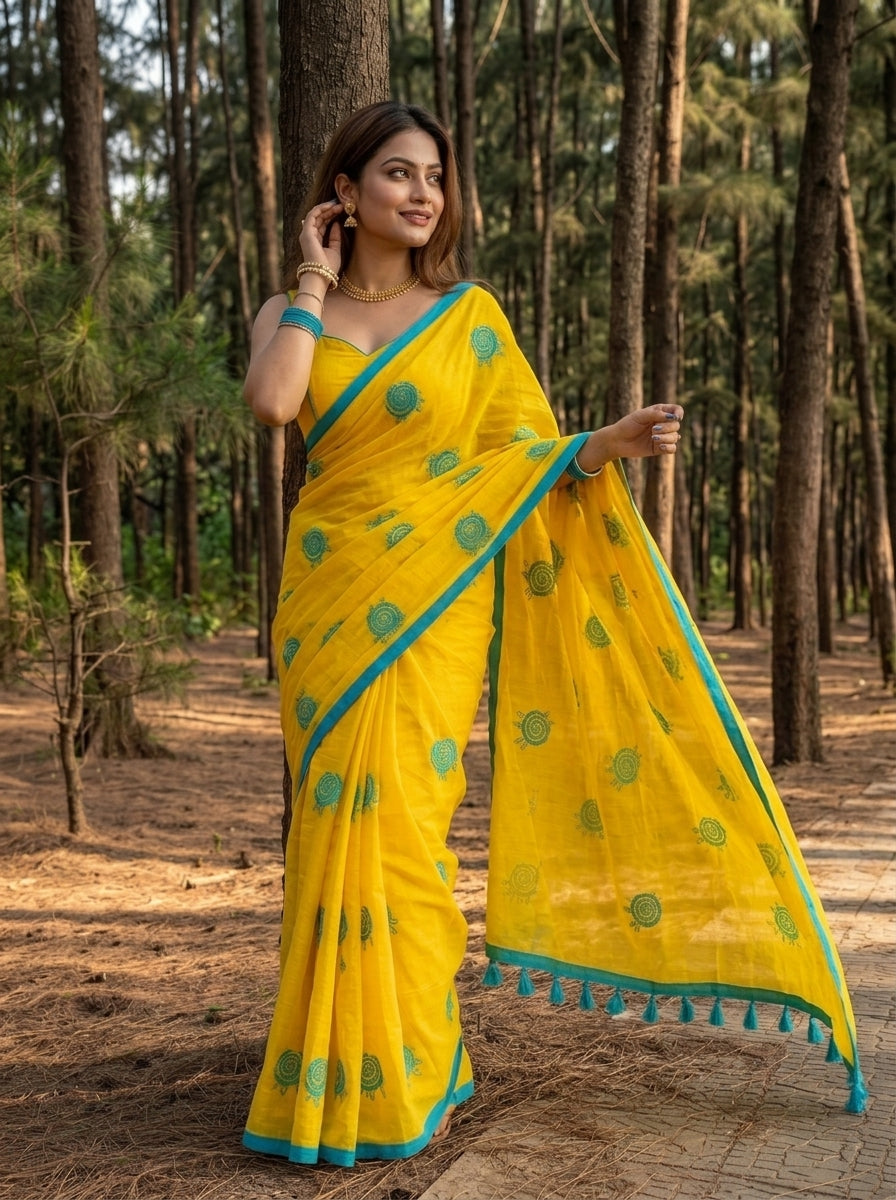 Sunrose Elegance Mul Cotton Saree
