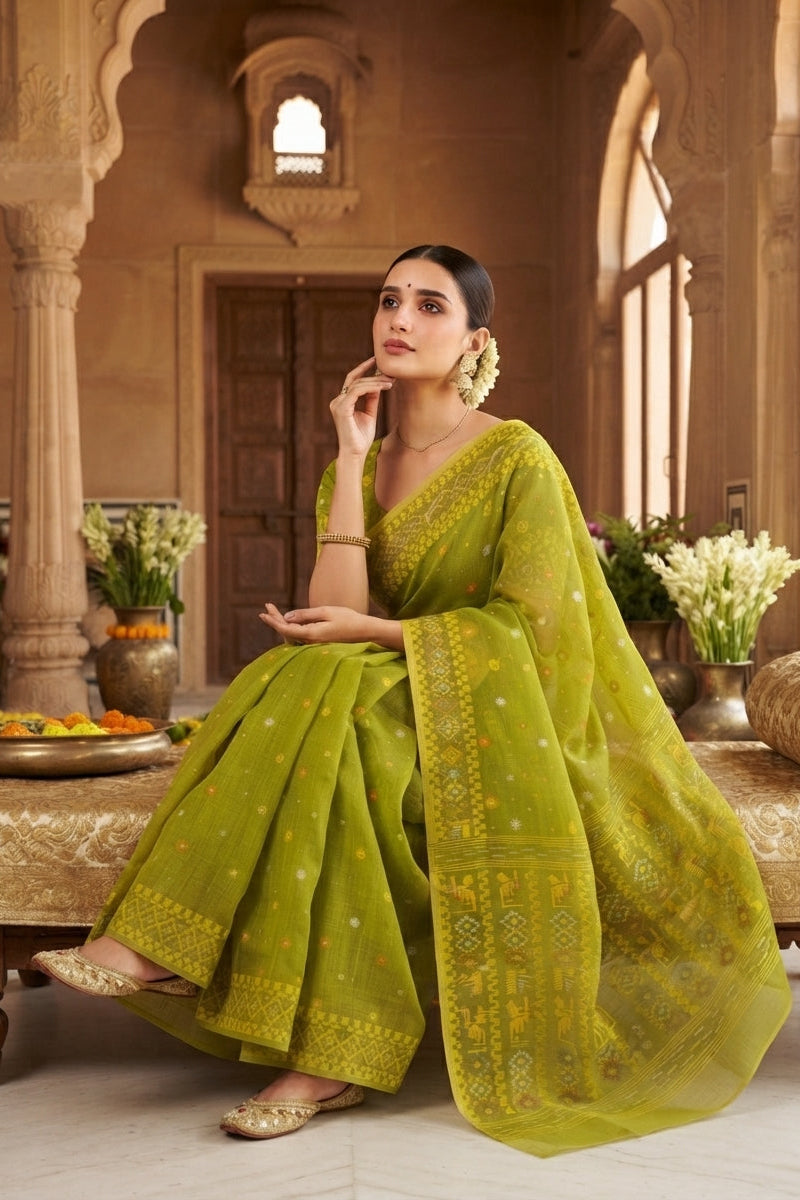 Moonloom Bengal Jamdani Saree