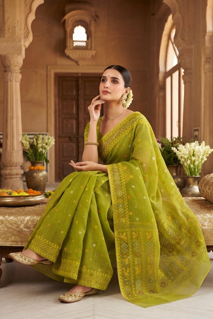 Moonloom Bengal Jamdani Saree