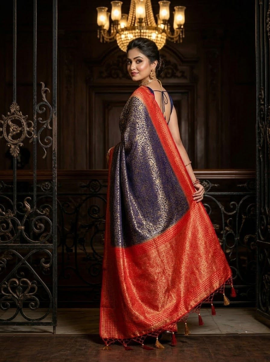 The Throne You Deserve Crepe Khaddi Silk Saree