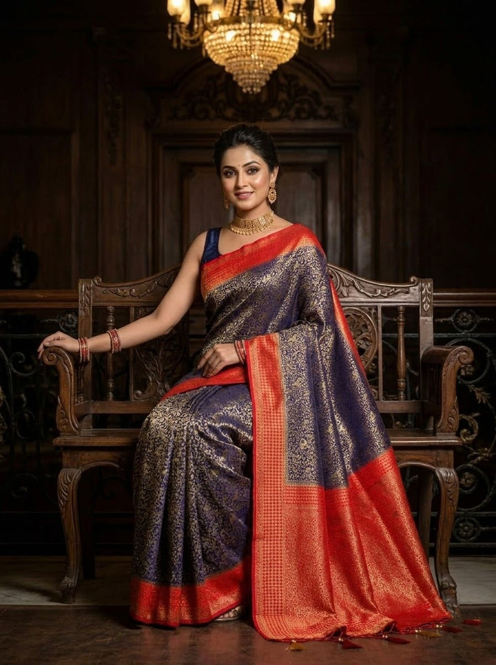 The Throne You Deserve Crepe Khaddi Silk Saree