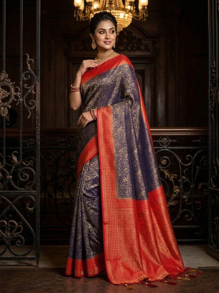 The Throne You Deserve Crepe Khaddi Silk Saree