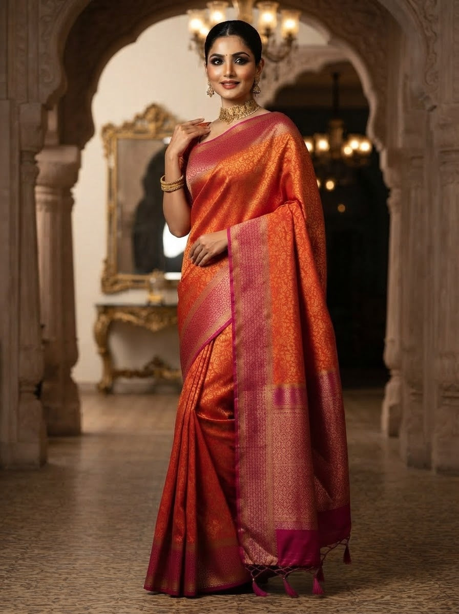 The Throne You Deserve Crepe Khaddi Silk Saree