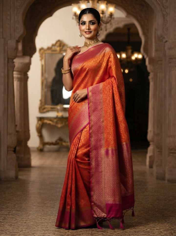 The Throne You Deserve Crepe Khaddi Silk Saree
