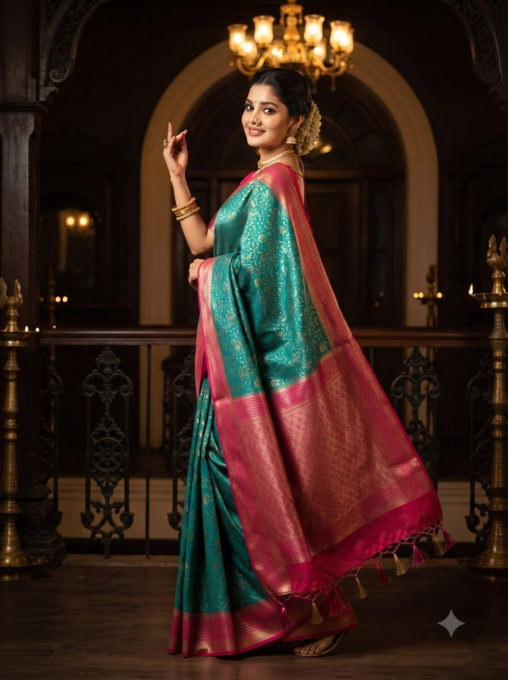 The Throne You Deserve Crepe Khaddi Silk Saree