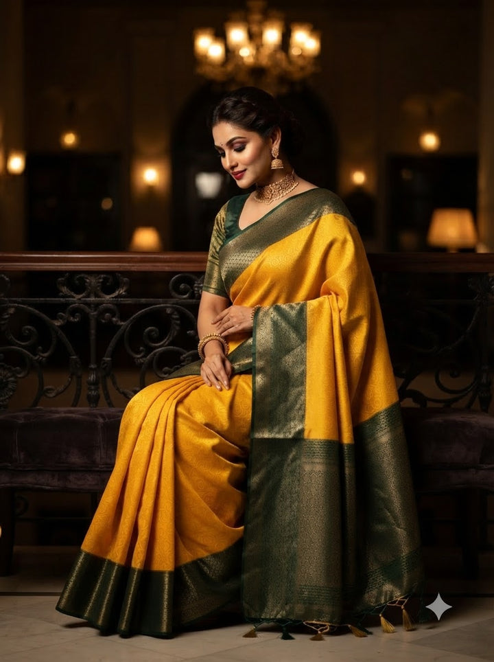 The Throne You Deserve Crepe Khaddi Silk Saree