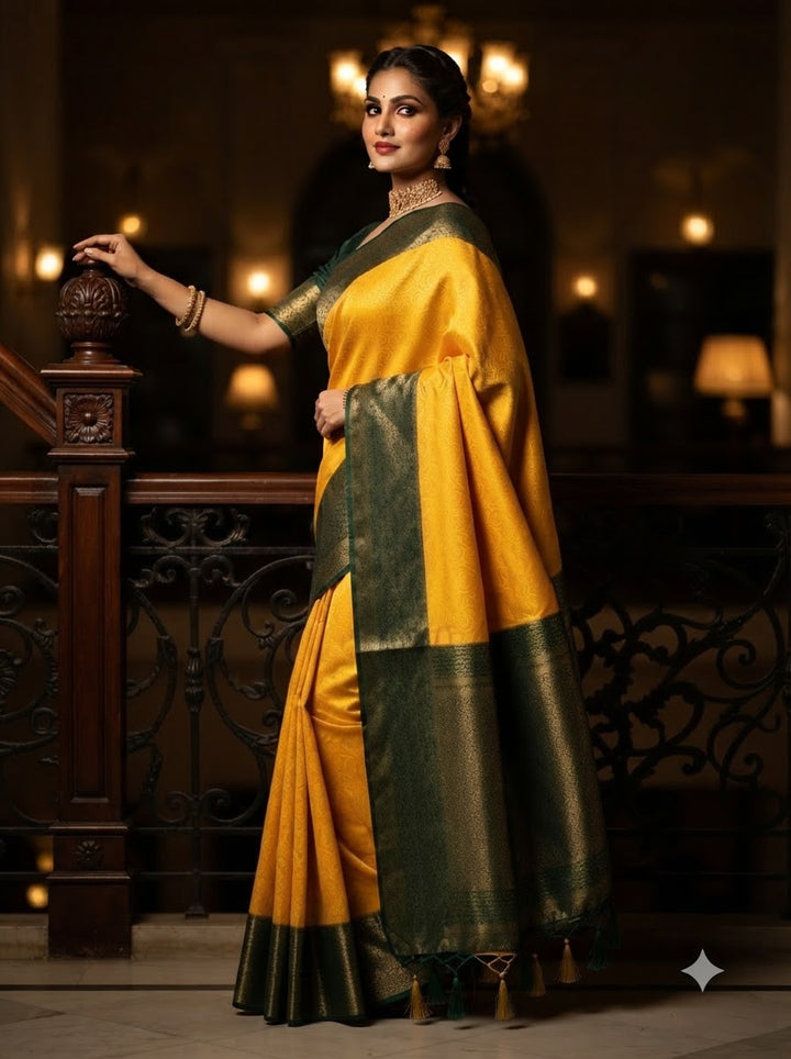 The Throne You Deserve Crepe Khaddi Silk Saree