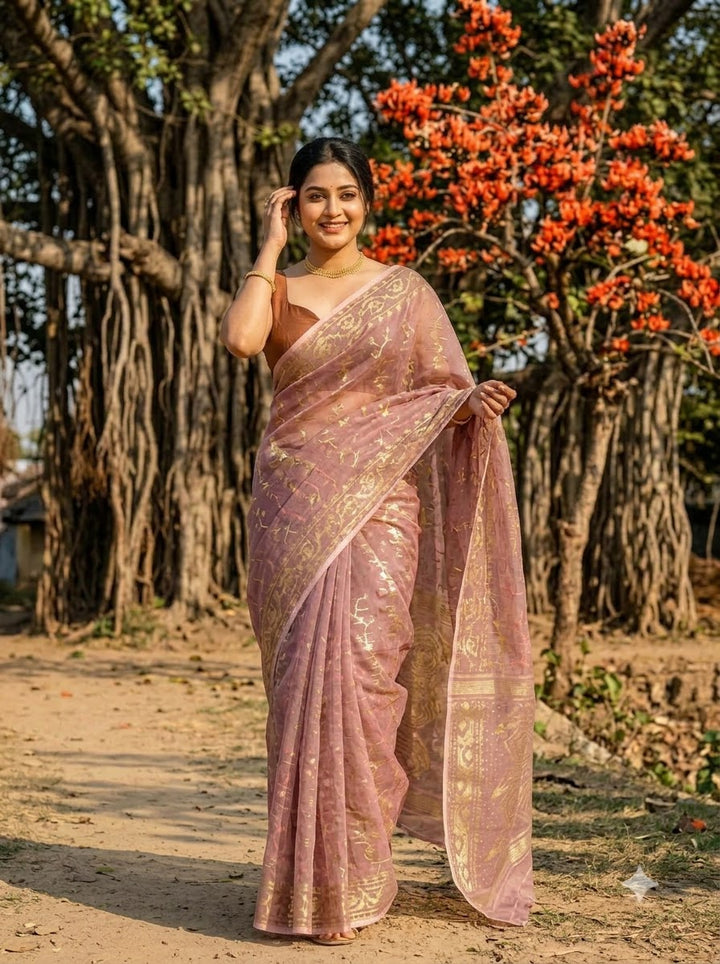 Megher Gaan Dhakai Jamdani Saree