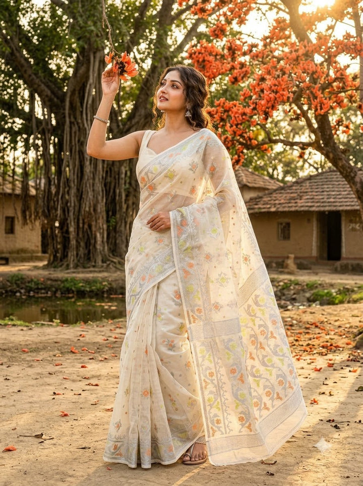 Raag Dhumketu Dhakai Jamdani Saree