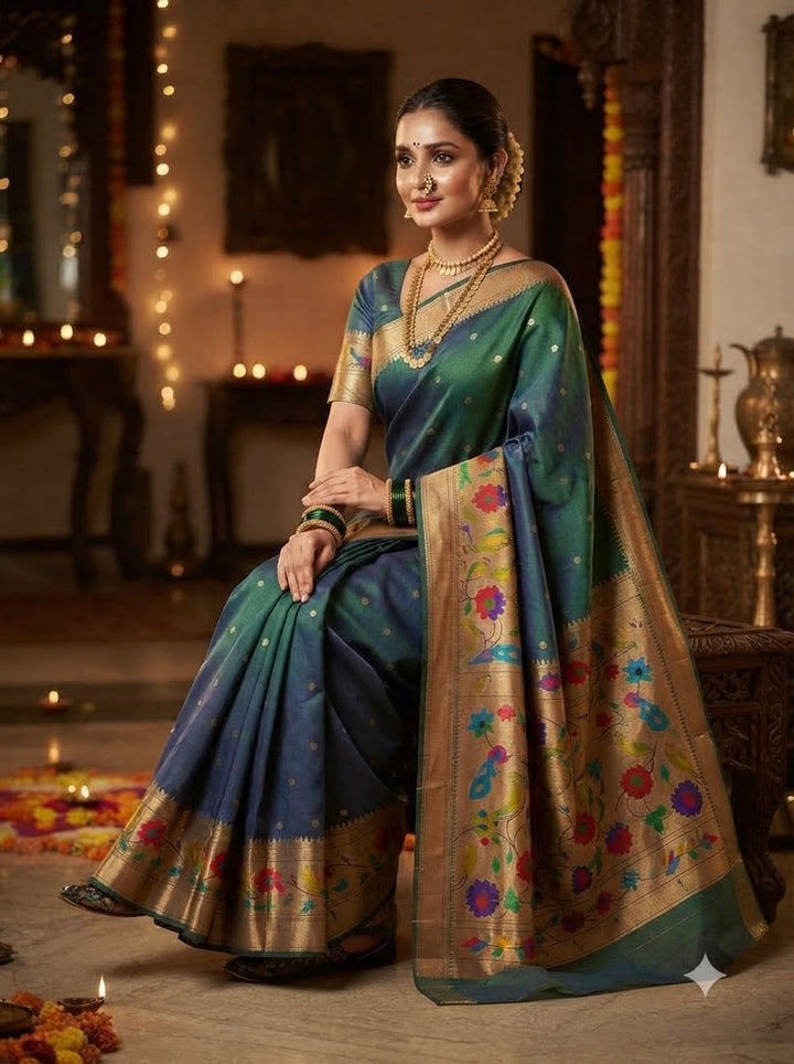 Shahi Kanjivaram Paithani Silk Saree