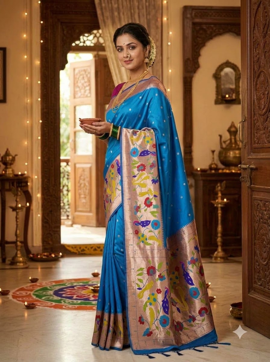 Shahi Kanjivaram Paithani Silk Saree