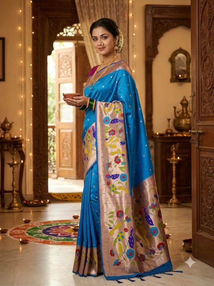 Shahi Kanjivaram Paithani Silk Saree