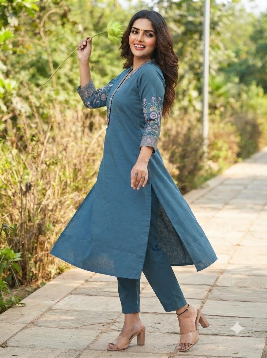 Mohana Cotton  Kurti Set