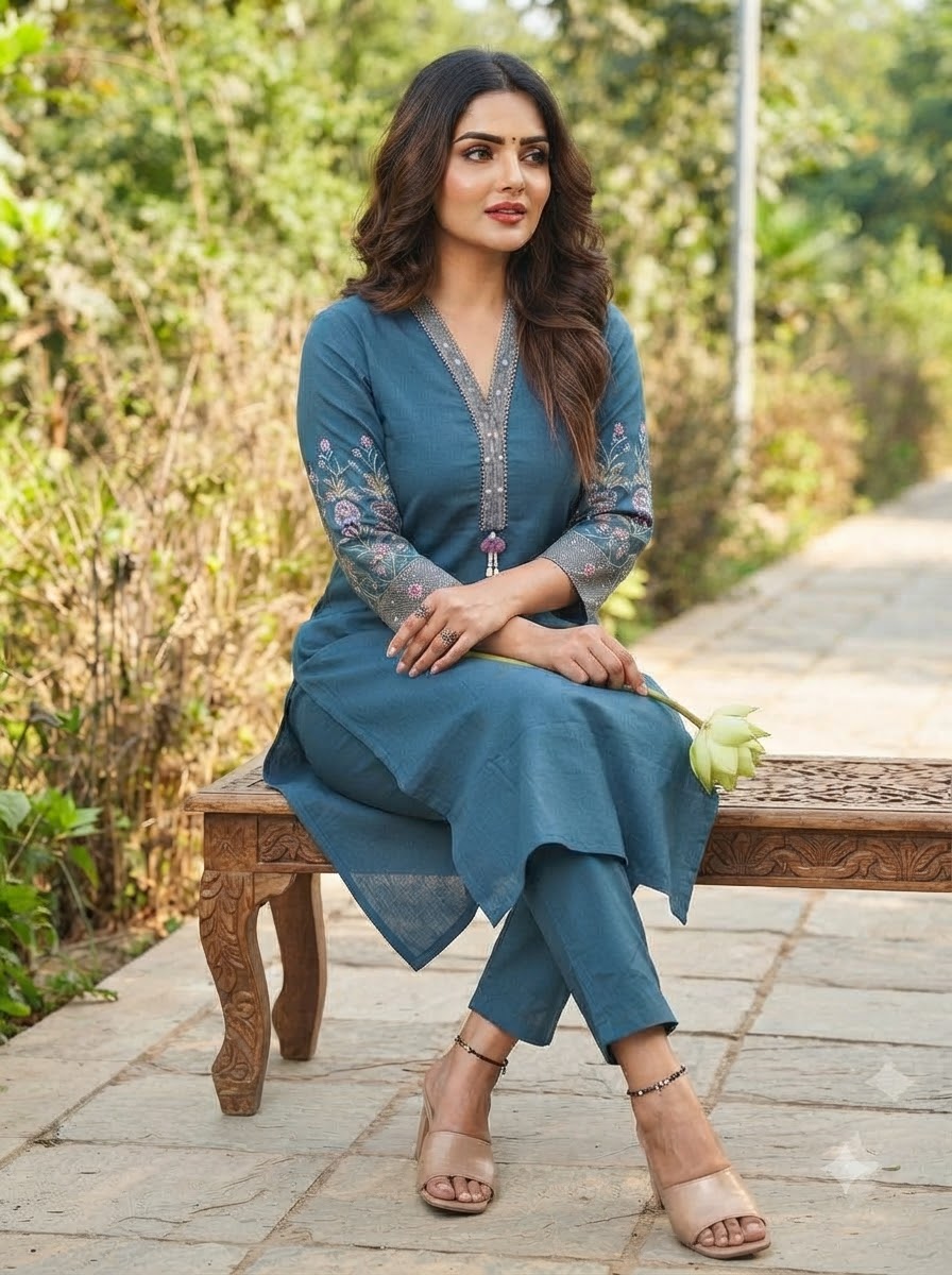 Mohana Cotton  Kurti Set