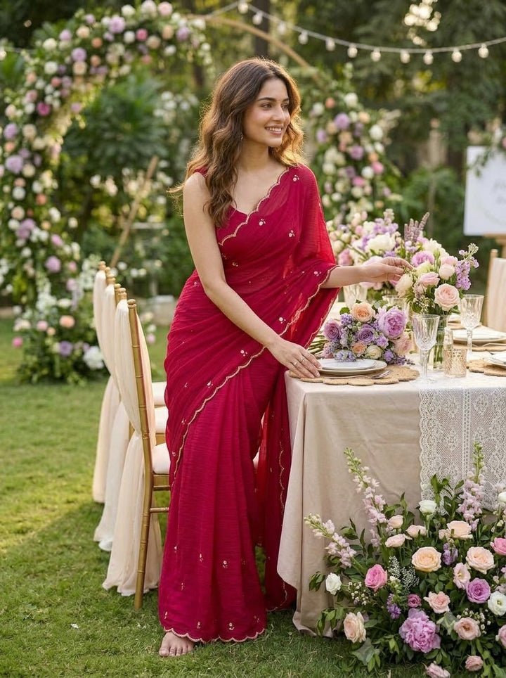 Glam Crush Rangoli Silk Saree