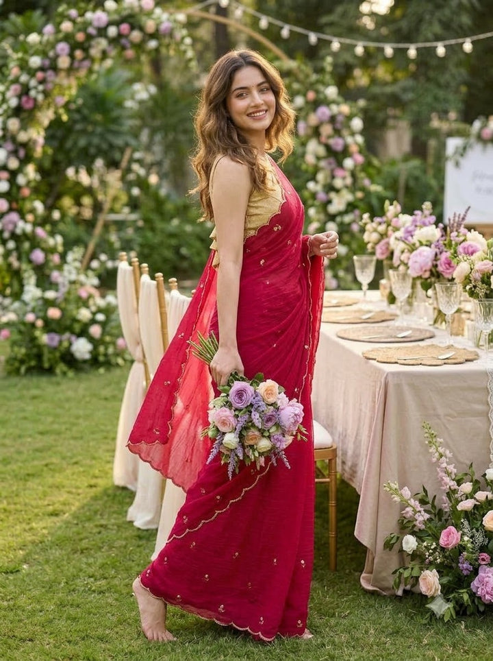 Glam Crush Rangoli Silk Saree