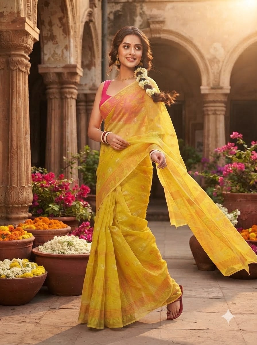 Chandralok Dhakai Jamdani Saree