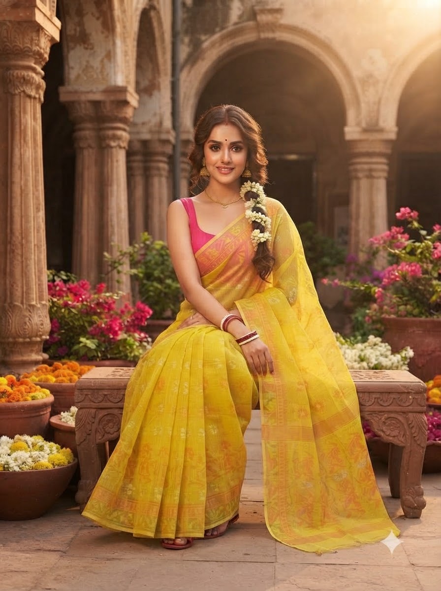 Chandralok Dhakai Jamdani Saree