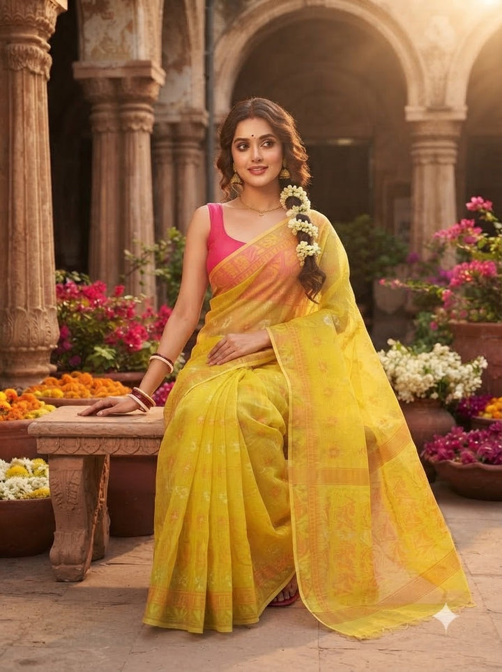 Chandralok Dhakai Jamdani Saree