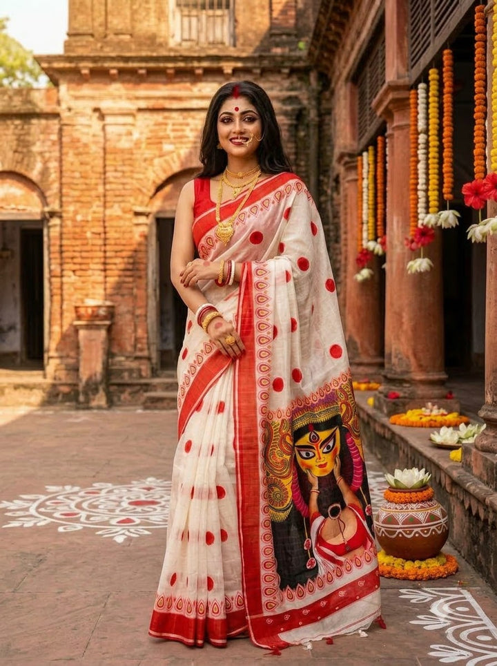 Devi Bandana Bengal Silk Saree