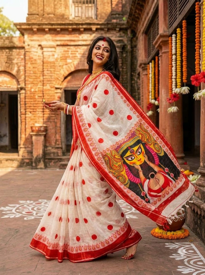 Devi Bandana Bengal Silk Saree