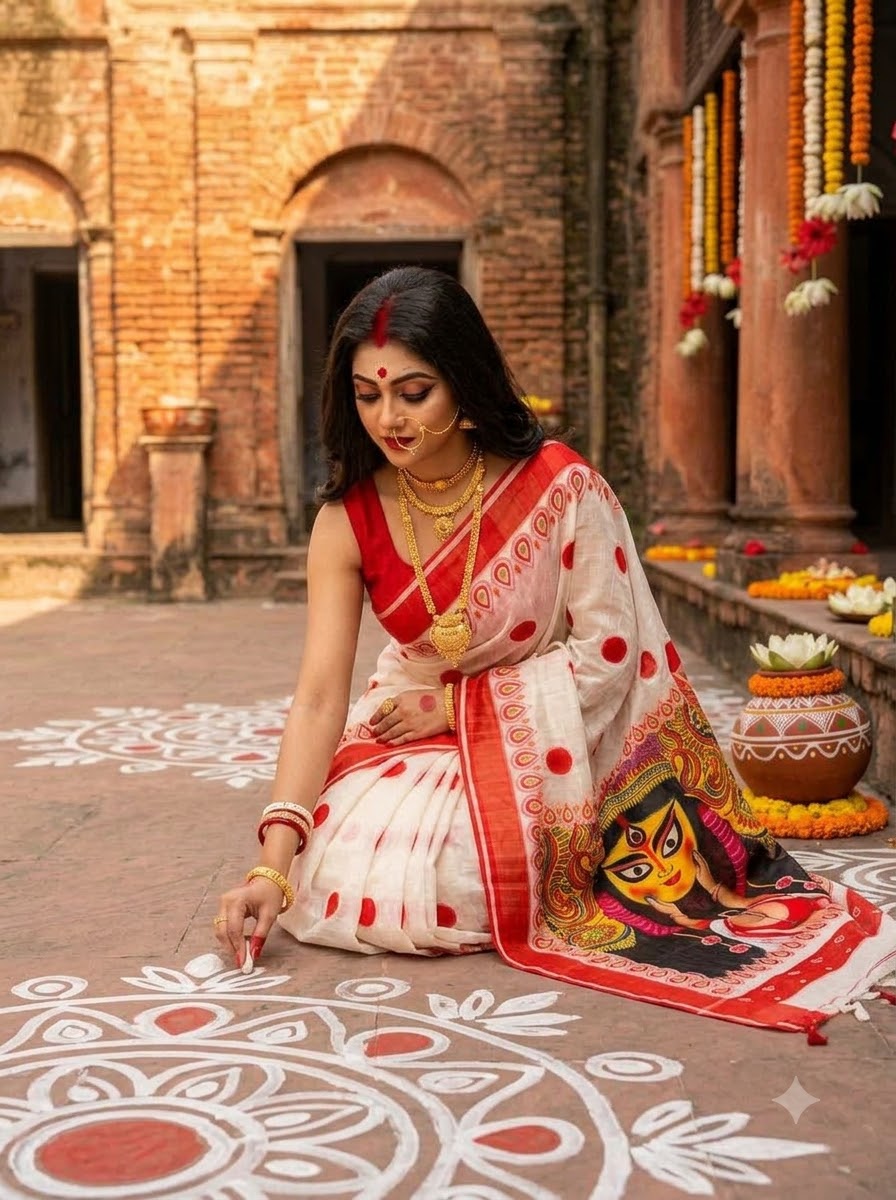 Devi Bandana Bengal Silk Saree