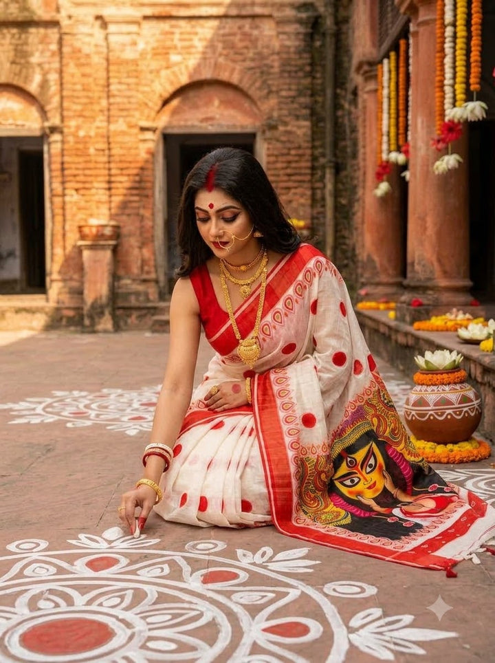 Devi Bandana Bengal Silk Saree
