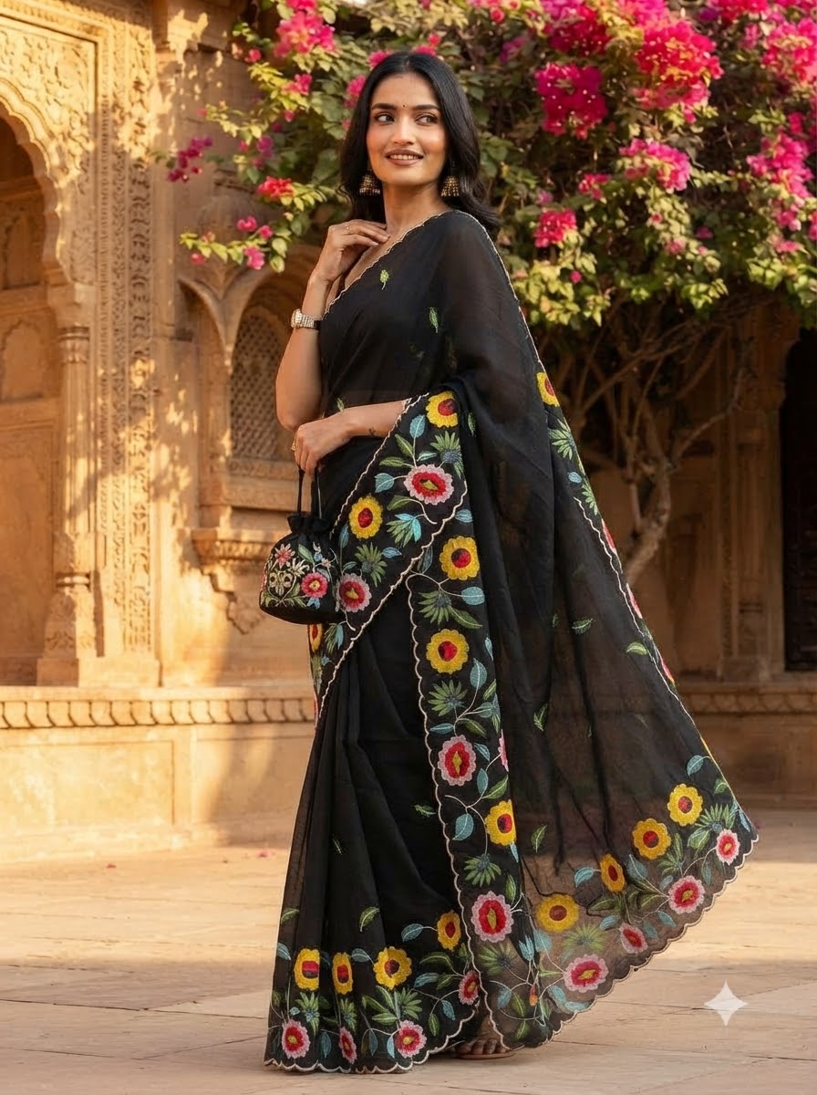 Meadow Sonnet Georgette Designer Saree