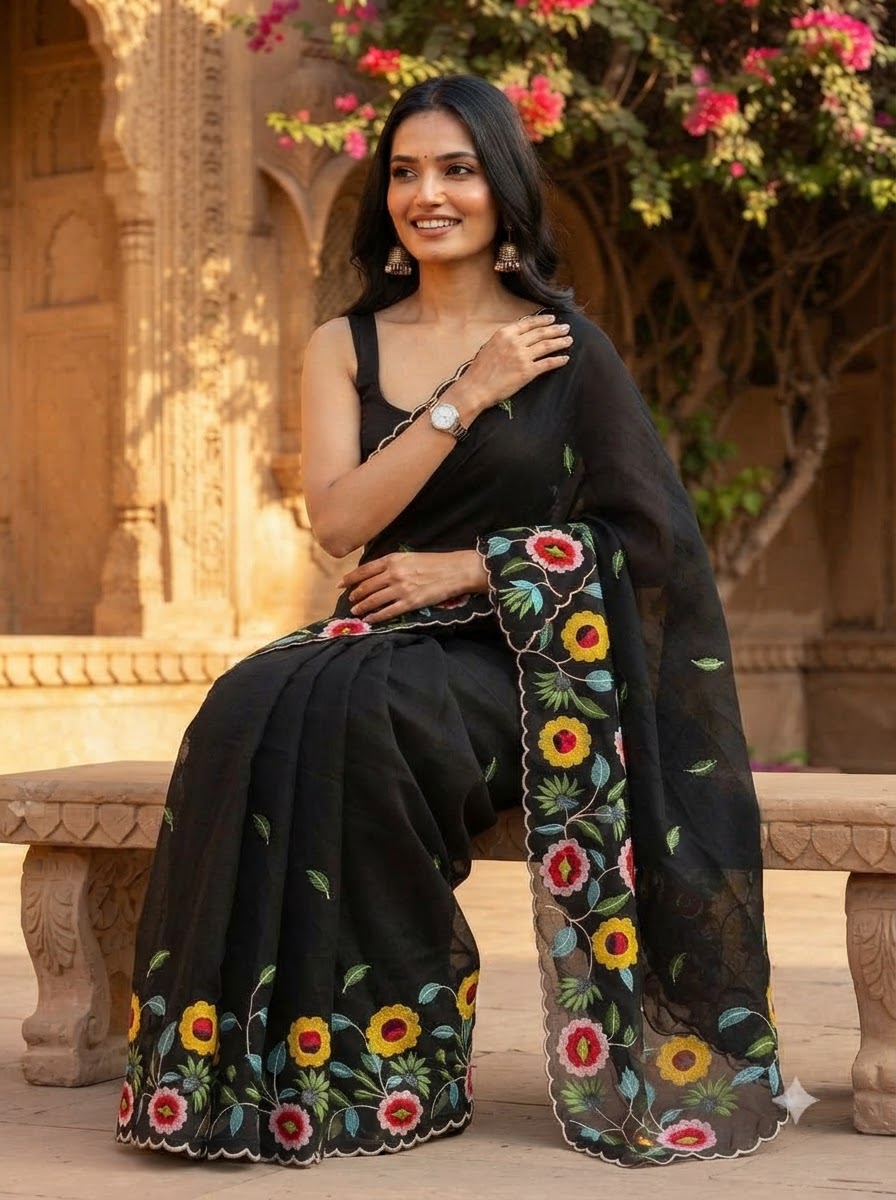 Meadow Sonnet Georgette Designer Saree