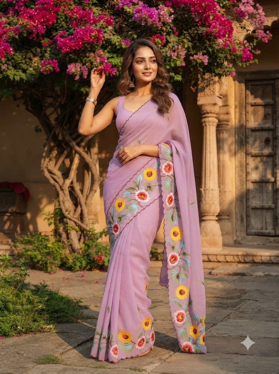 Meadow Sonnet Georgette Designer Saree