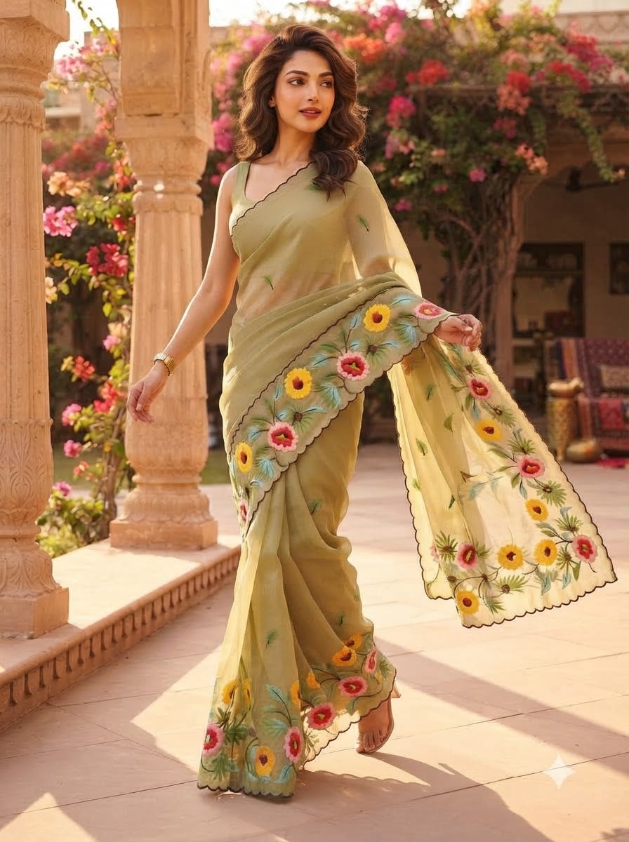 Meadow Sonnet Georgette Designer Saree