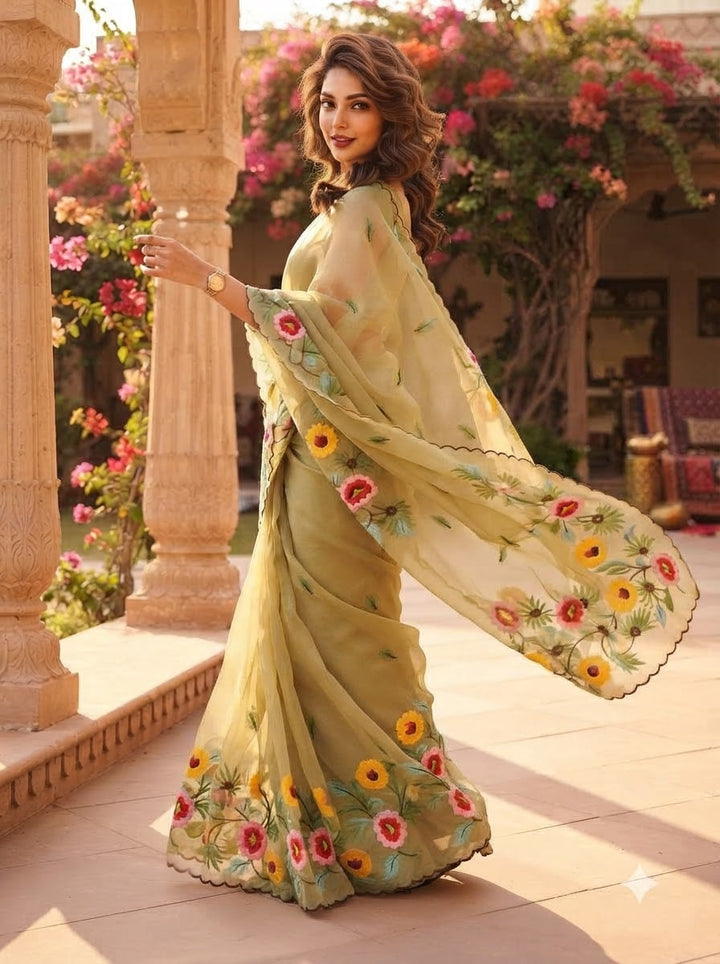 Meadow Sonnet Georgette Designer Saree