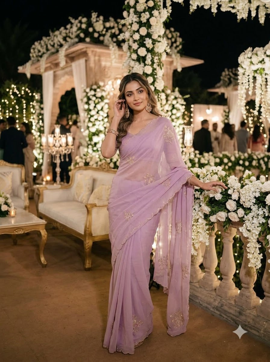 Wink of Love Chiffon Saree