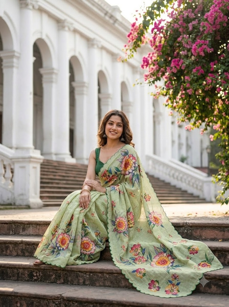 Phool Power  Cotton Saree