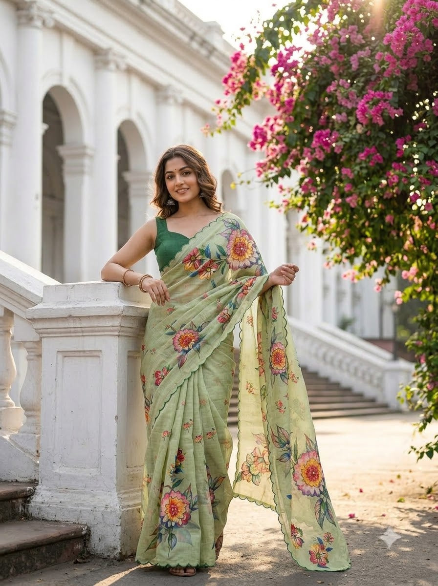 Phool Power  Cotton Saree