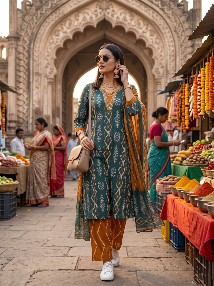 Styled to Perfection - Cotton Kurti Set