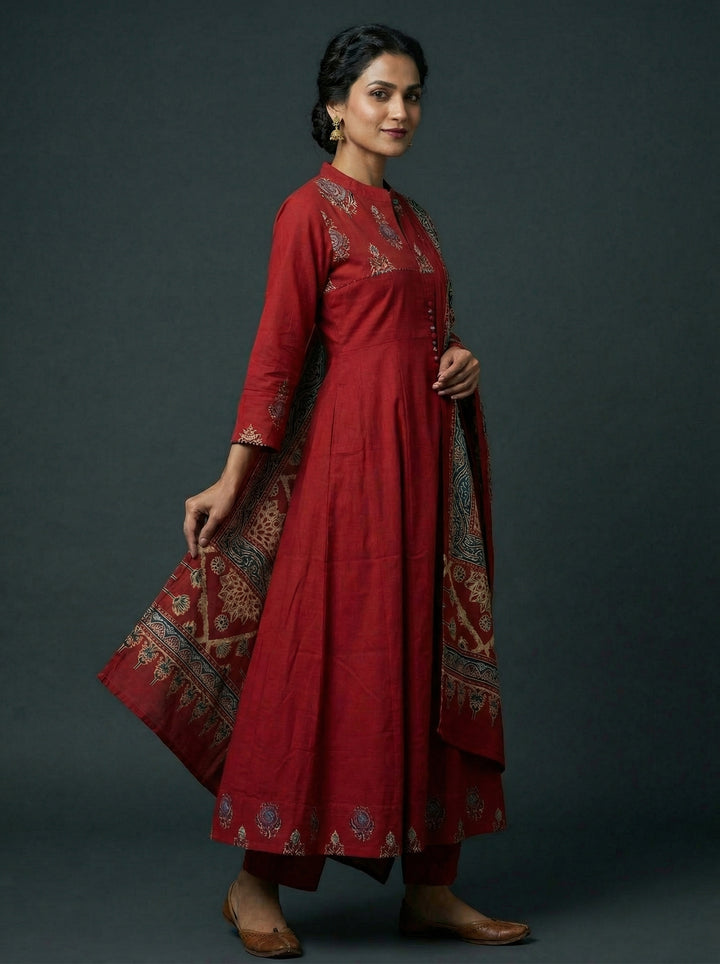 Suhani Swirl - Printed Cotton Kurti Set