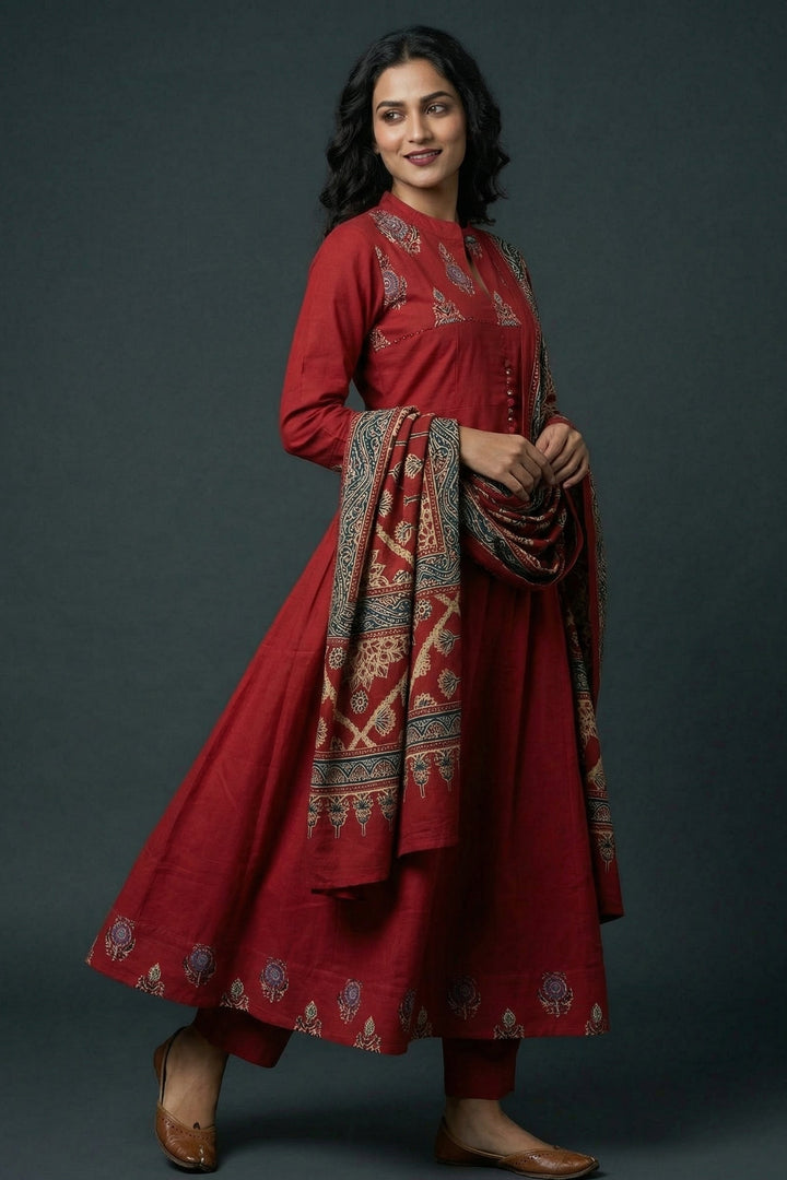 Suhani Swirl - Printed Cotton Kurti Set