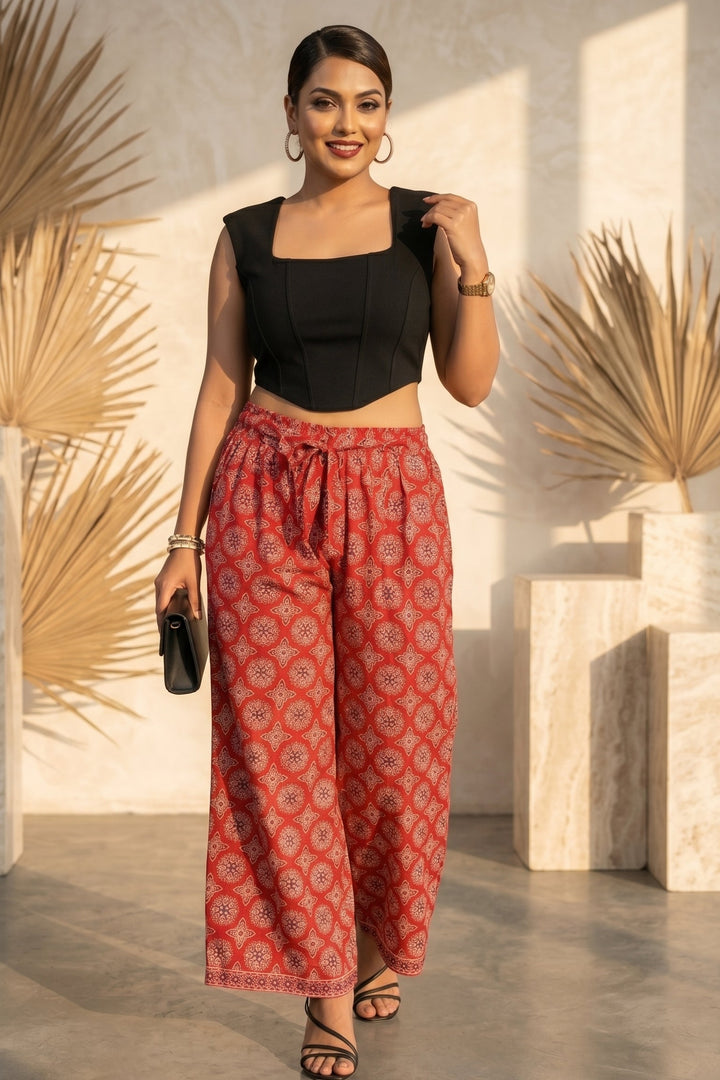 Marhaba  Cotton Palazzo(Free Size)