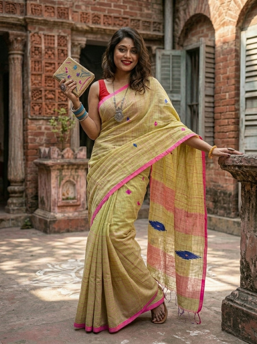 Made Of  Love -Bengal Khadi Saree